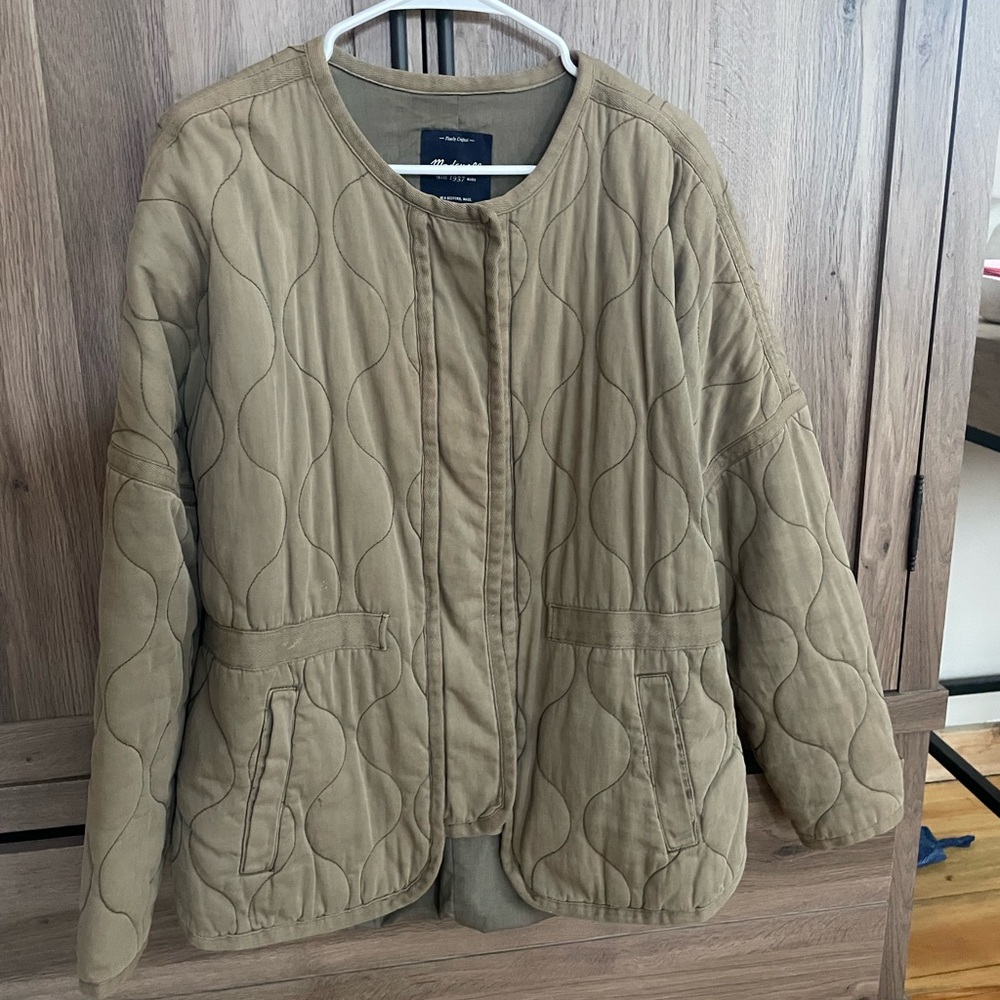 Madewell Olive Quilted Jacket